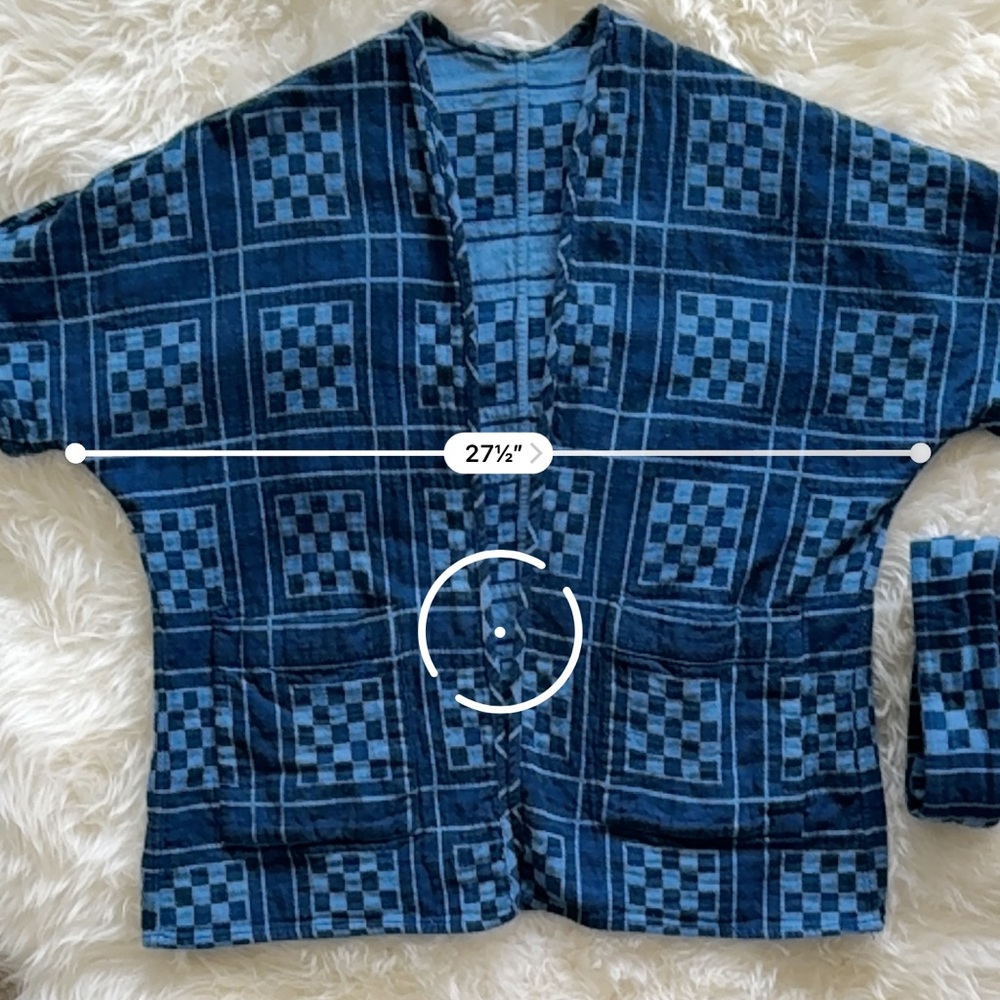 Ace & Jig Capella Jacket in Atlantis / Sail indigo denim blue cotton vguc - Picture 4 of 7